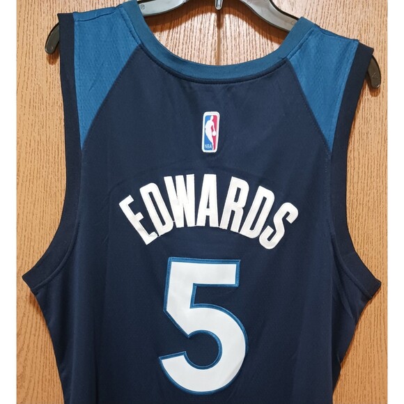 Anthony Edwards (Nike)-(Minnesota)-(Blue)-(Jersey)-(New Condition)-(Size:L)-$95 - Picture 9 of 12